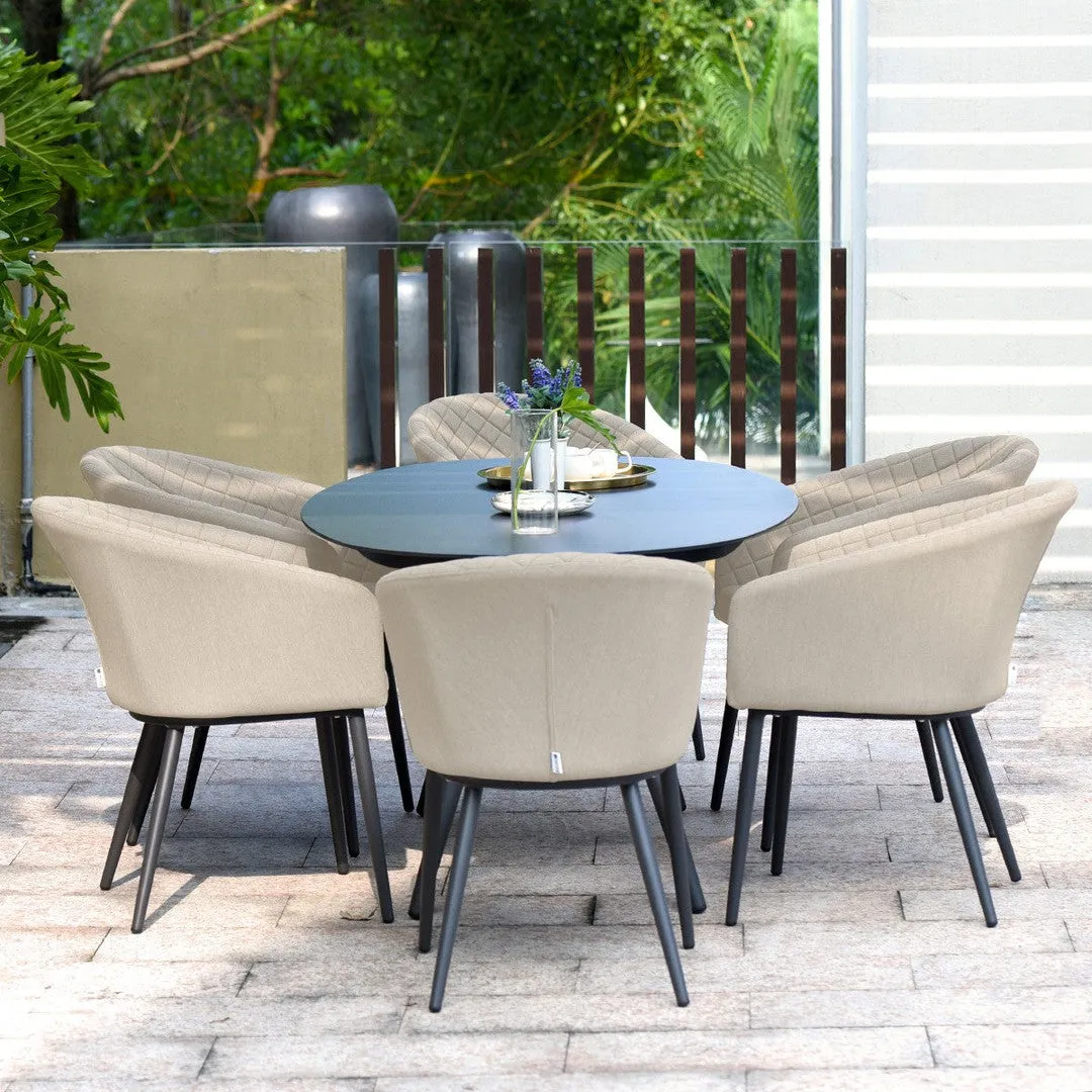 Ambition 6 Seat Oval Dining Set - Oatmeal