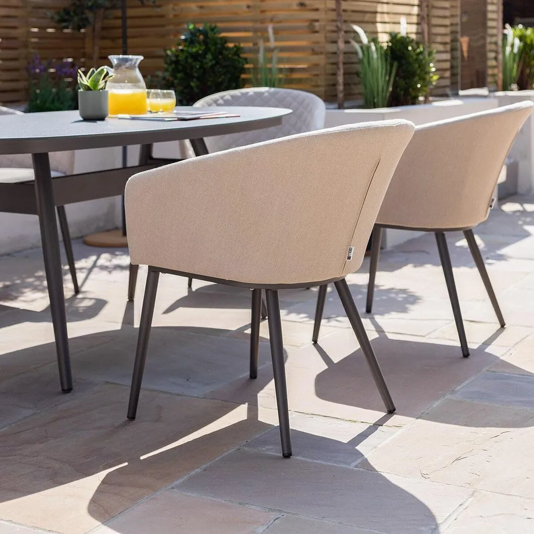 Ambition 6 Seat Oval Dining Set - Oatmeal