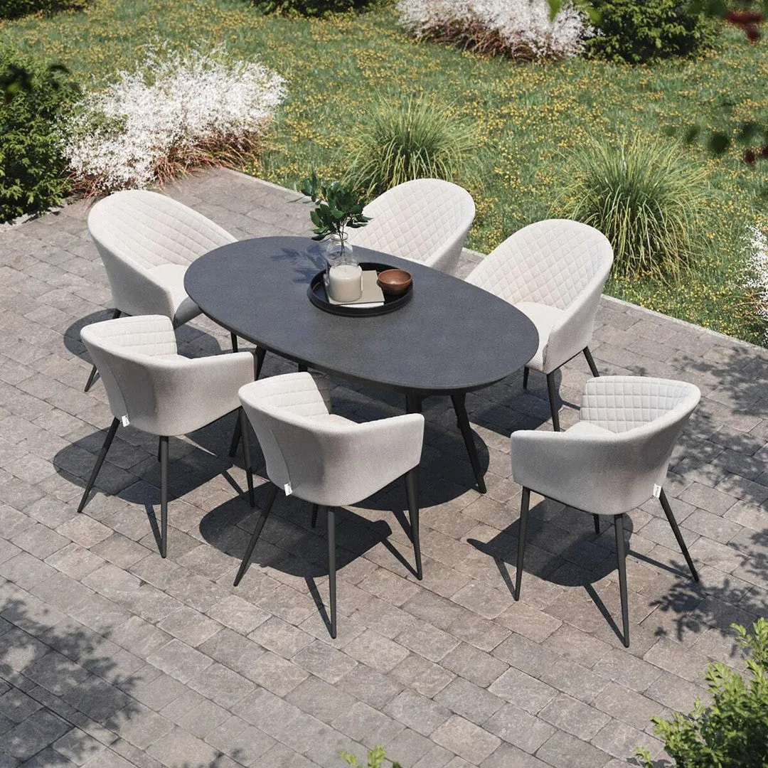 Ambition 6 Seat Oval Dining Set - Oatmeal