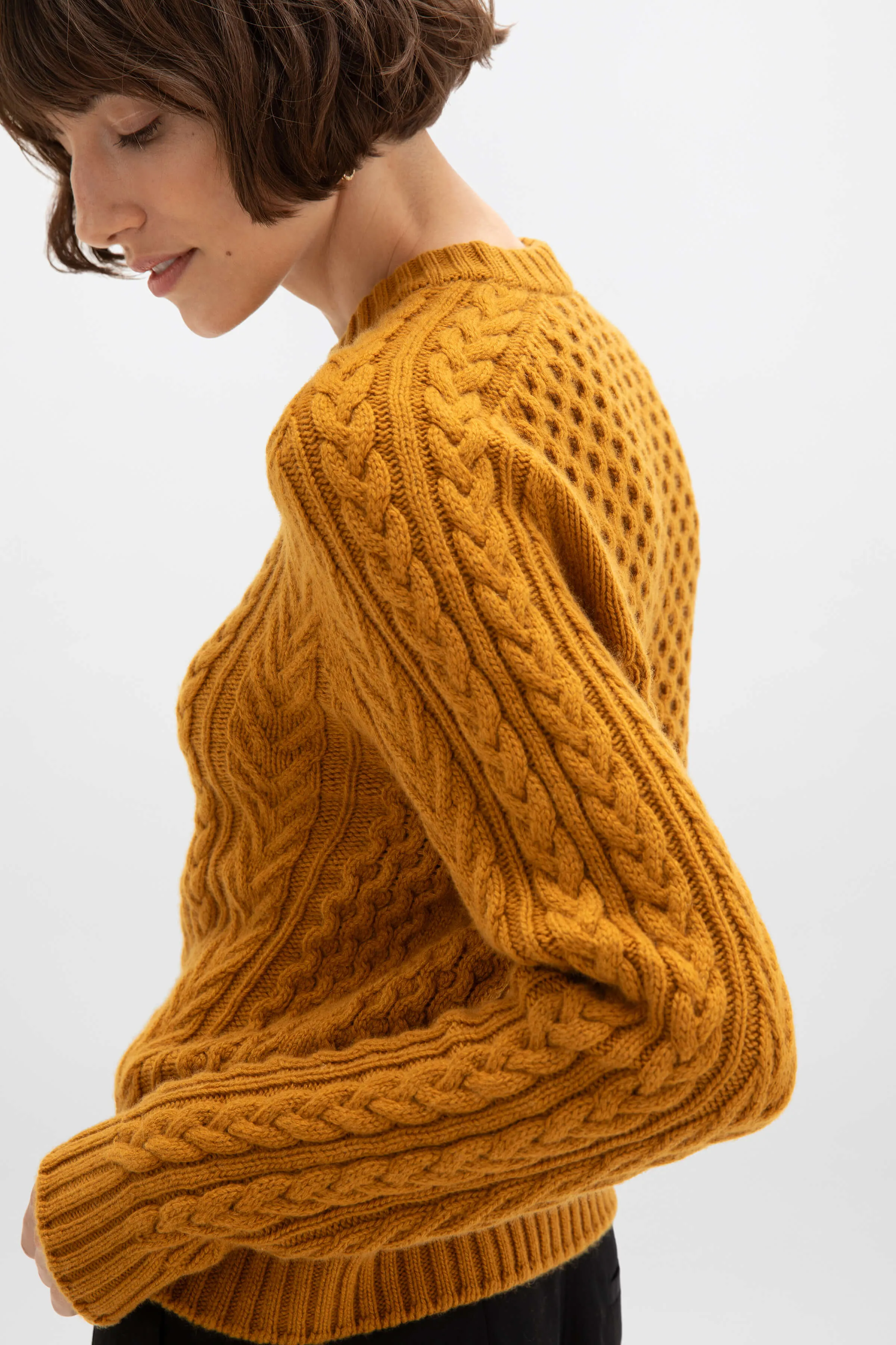 Aran Cable Cashmere Jumper