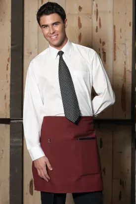 Burgundy Half Bistro Apron (2 Pockets)