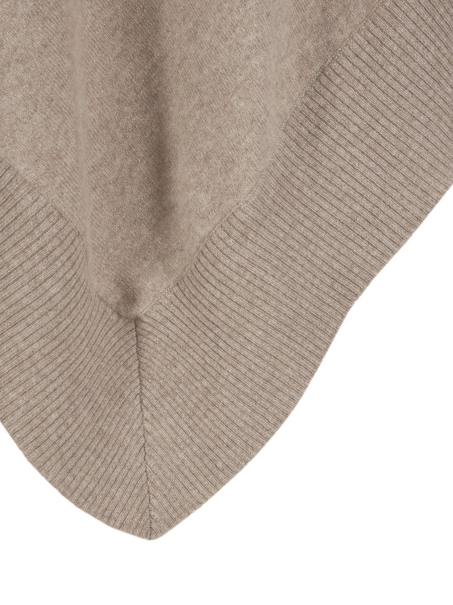 Cashmere poncho "Haddy" - toast