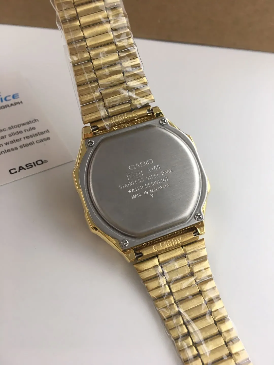 CASIO Vintage Touch Screen LED Watch - Gold