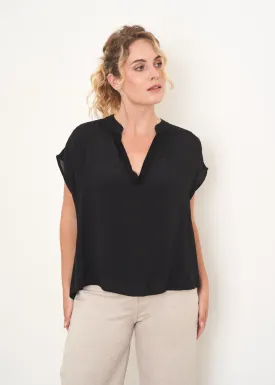 CHARLOTTE LOOSE FIT TOP - BLACK