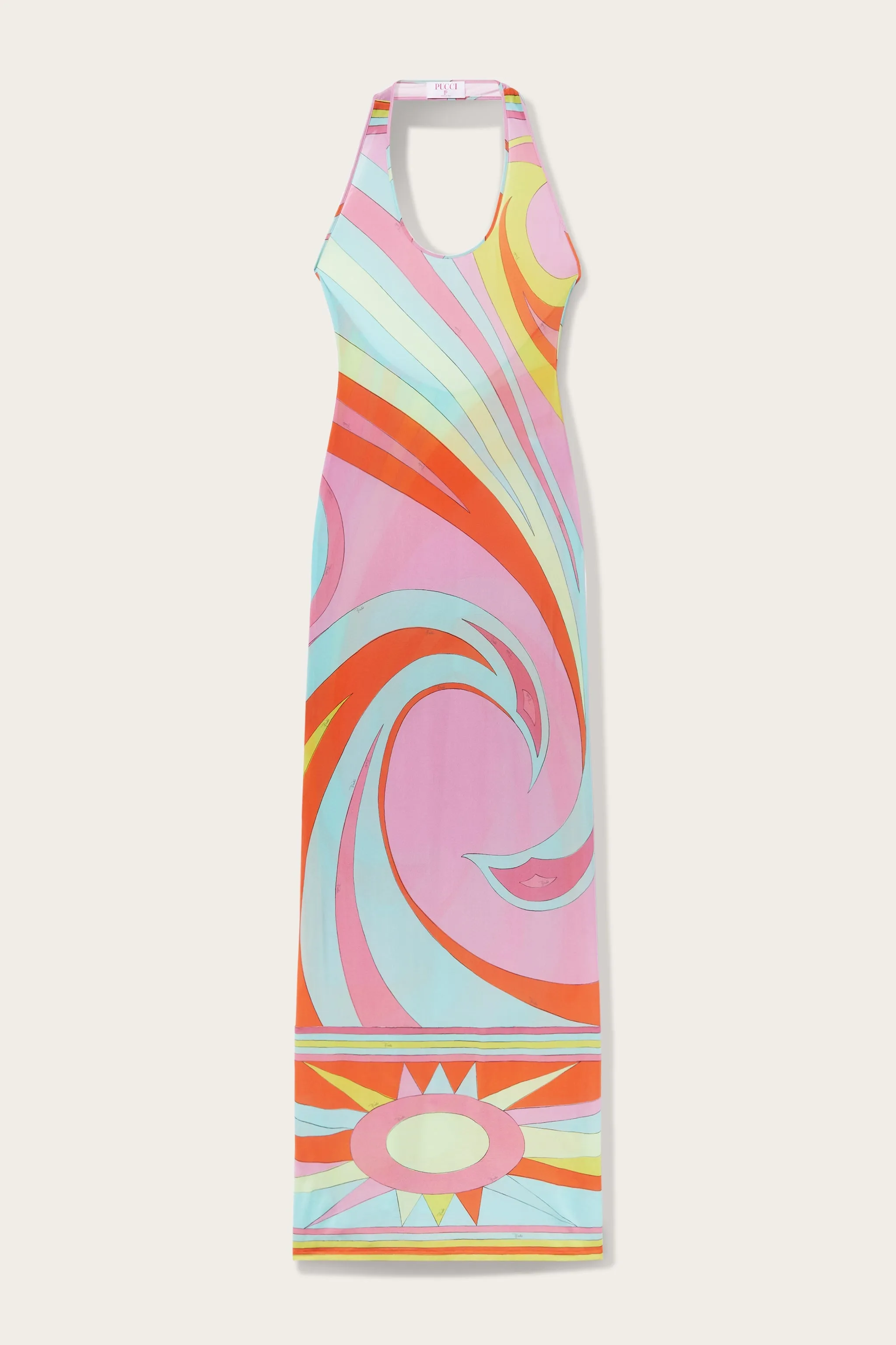 Cigni-Print Long Dress