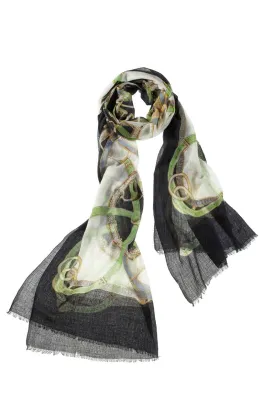 Cinta Scarf - Black/Mint