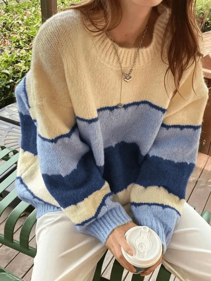 Color Block Striped Sweater