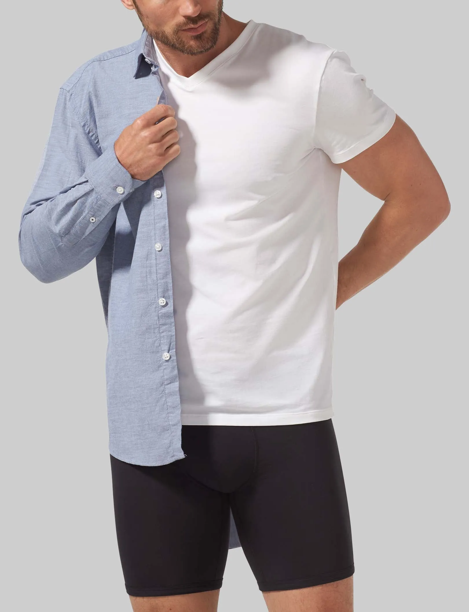 Cool Cotton High V-Neck Modern Fit Undershirt