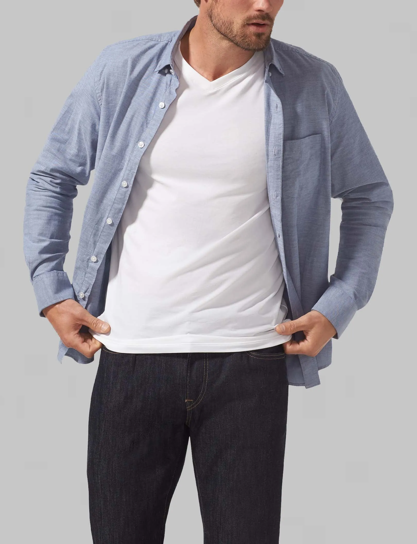 Cool Cotton High V-Neck Modern Fit Undershirt