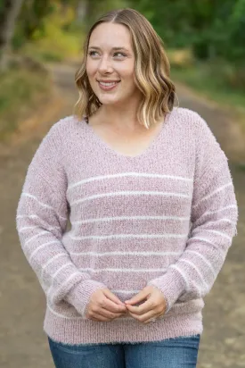 Cozy Striped Sweater - Mauve by Michelle Mae