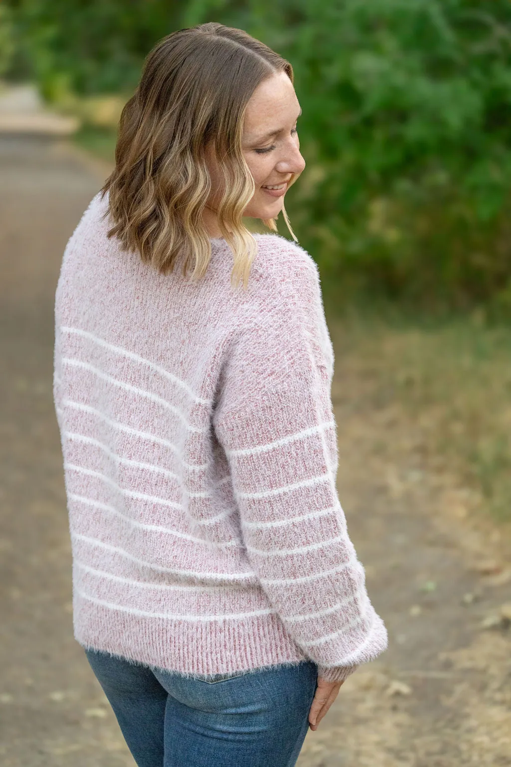 Cozy Striped Sweater - Mauve by Michelle Mae