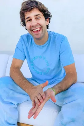 David Dobrik Pigment Blue Shirt