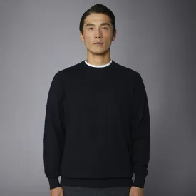 Doppelganger - Men 'Black' Lambswool Blend Crew Neck Sweater D302