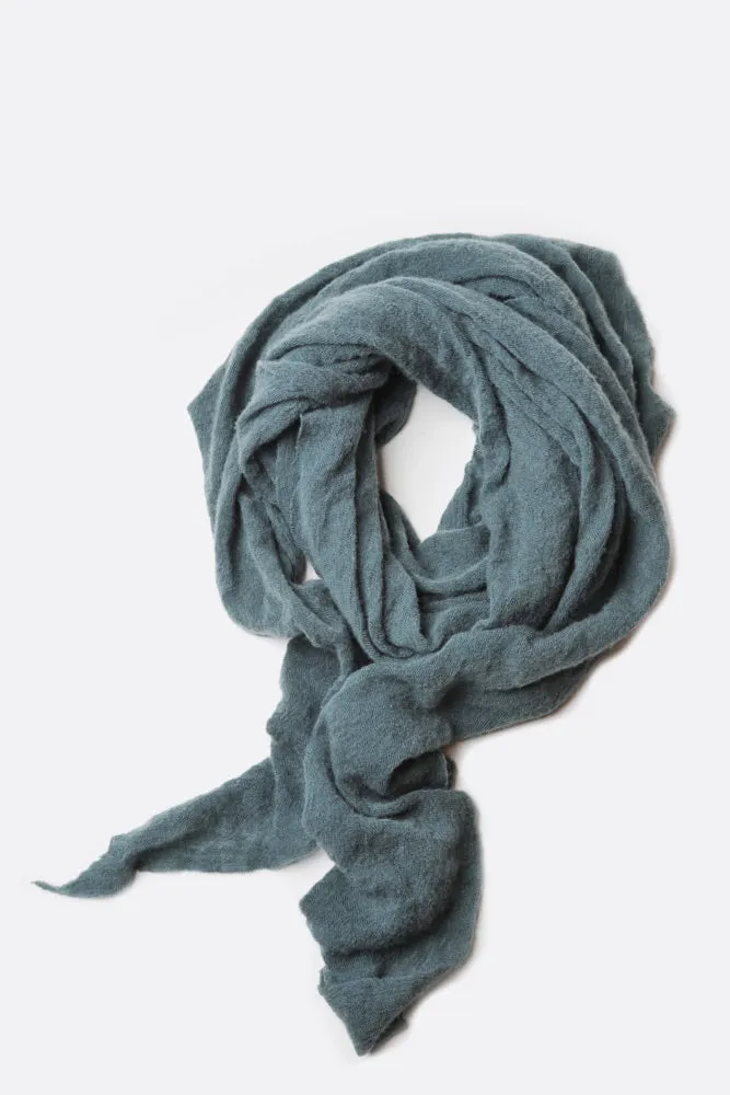 Dusty Teal Diamond Shaped Cashmere Scarf