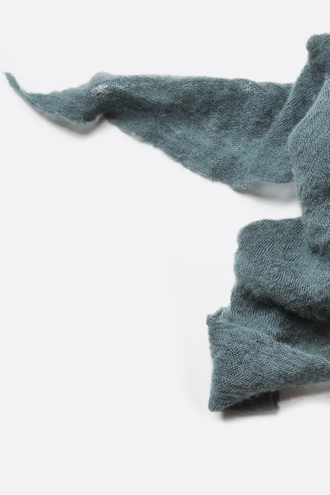 Dusty Teal Diamond Shaped Cashmere Scarf