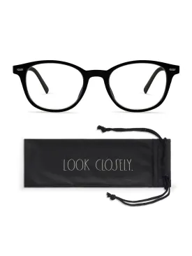 ELIZA Blue Light Blocking Reading Glasses with "LOOK CLOSELY" Signature