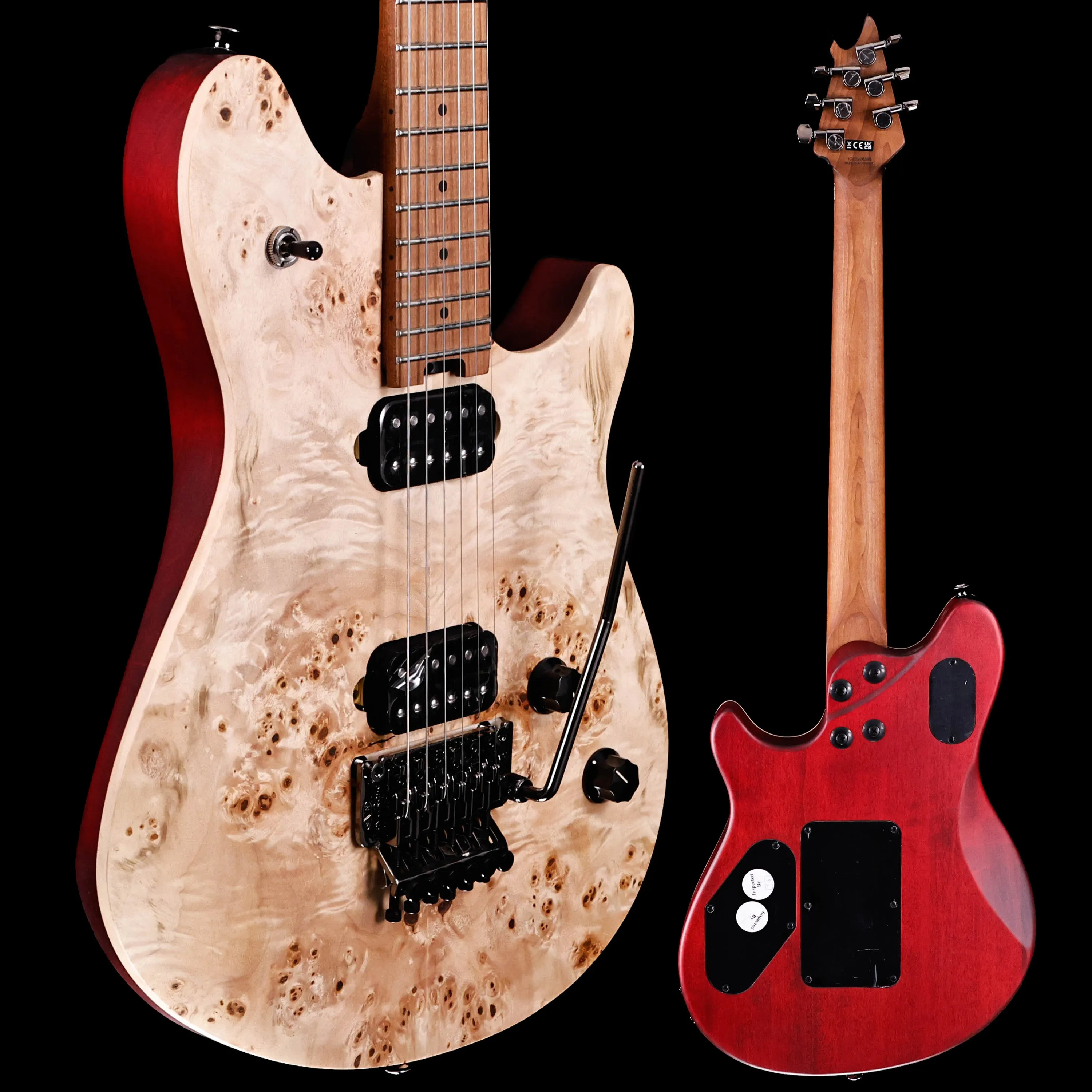 EVH Wolfgang WG Standard Exotic Poplar Burl Electric, Natural 6lbs 13.9oz