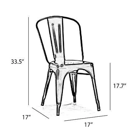 FERN GREEN FINISH TOLIX CHAIR GALVANIZED