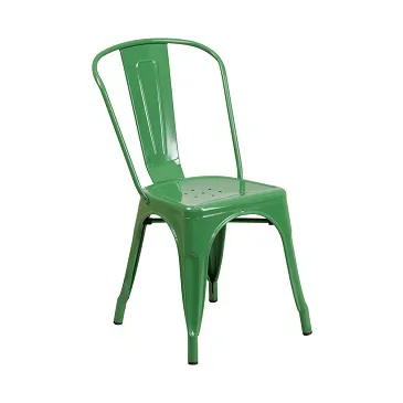 FERN GREEN FINISH TOLIX CHAIR GALVANIZED