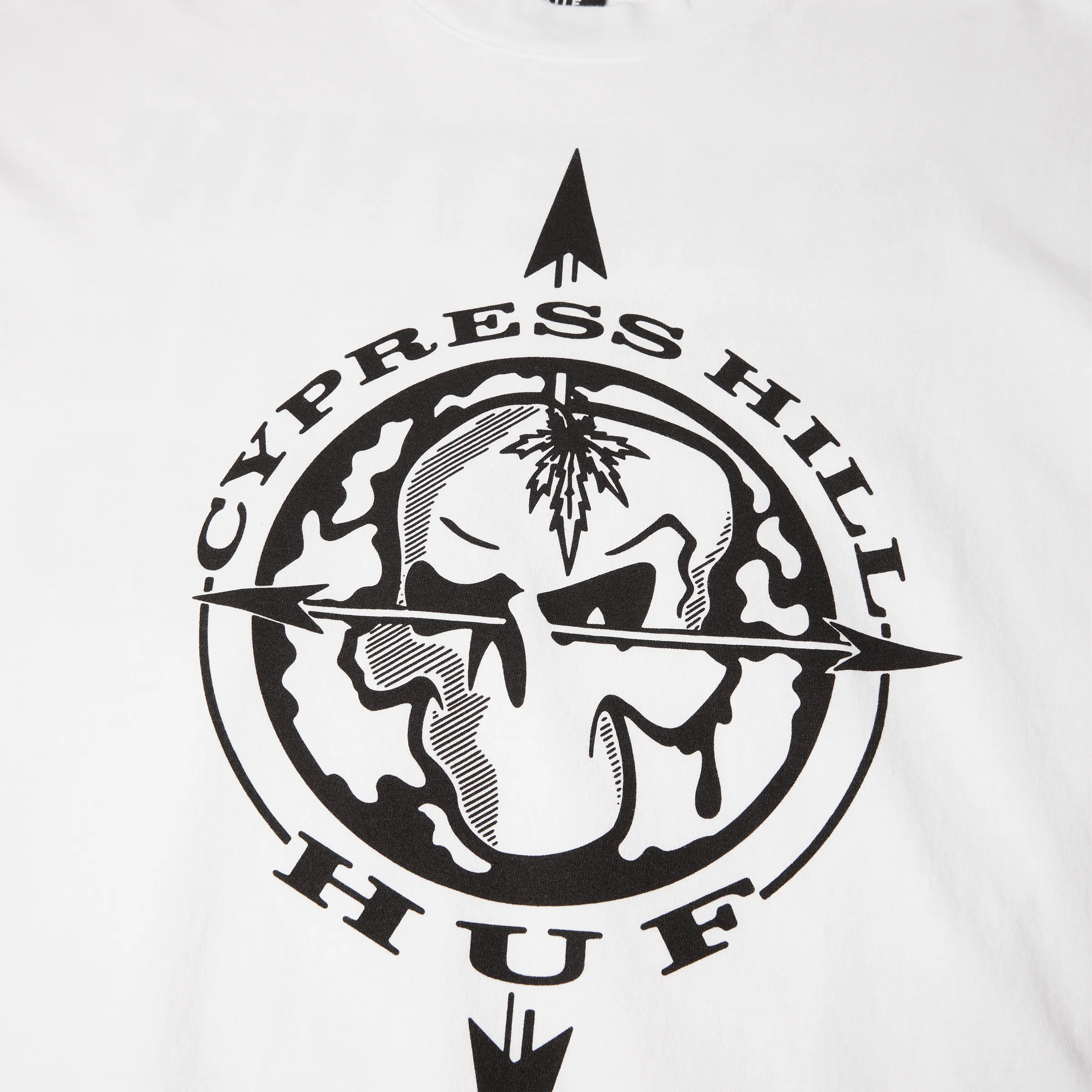 HUF x Cypress Hill Blunted Compass Bw T-Shirt