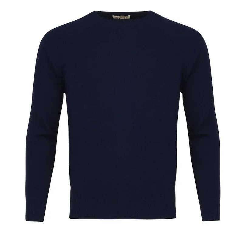 Men's Cashmere Crew Neck in Navy