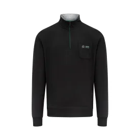 Mercedes AMG Petronas F1 1/4 Zip Sweatshirt- Black