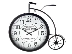 METAL BLACK BICYCLE CLOCK