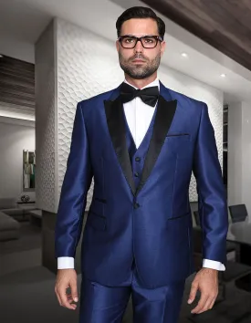 MILANO BLUE 3 PC TAILORED FIT TUXEDO