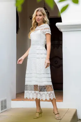 Off-White Crochet lace midi dress