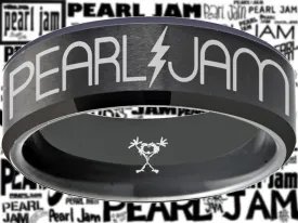 Pearl Jam Ring matte Black Wedding Ring  #pearljam #eddievedder