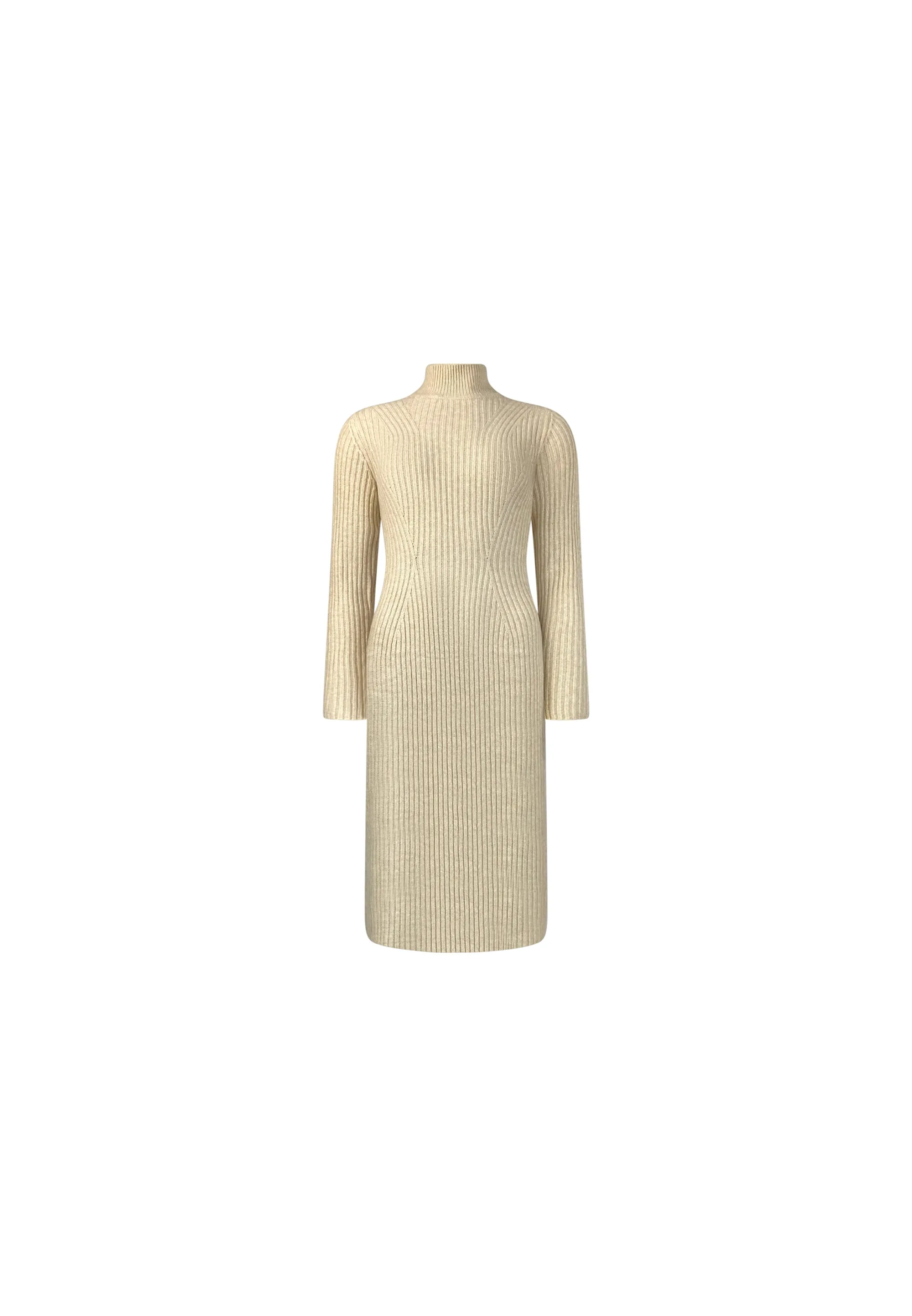 Petite Oatmeal High Neck Jumper Dress