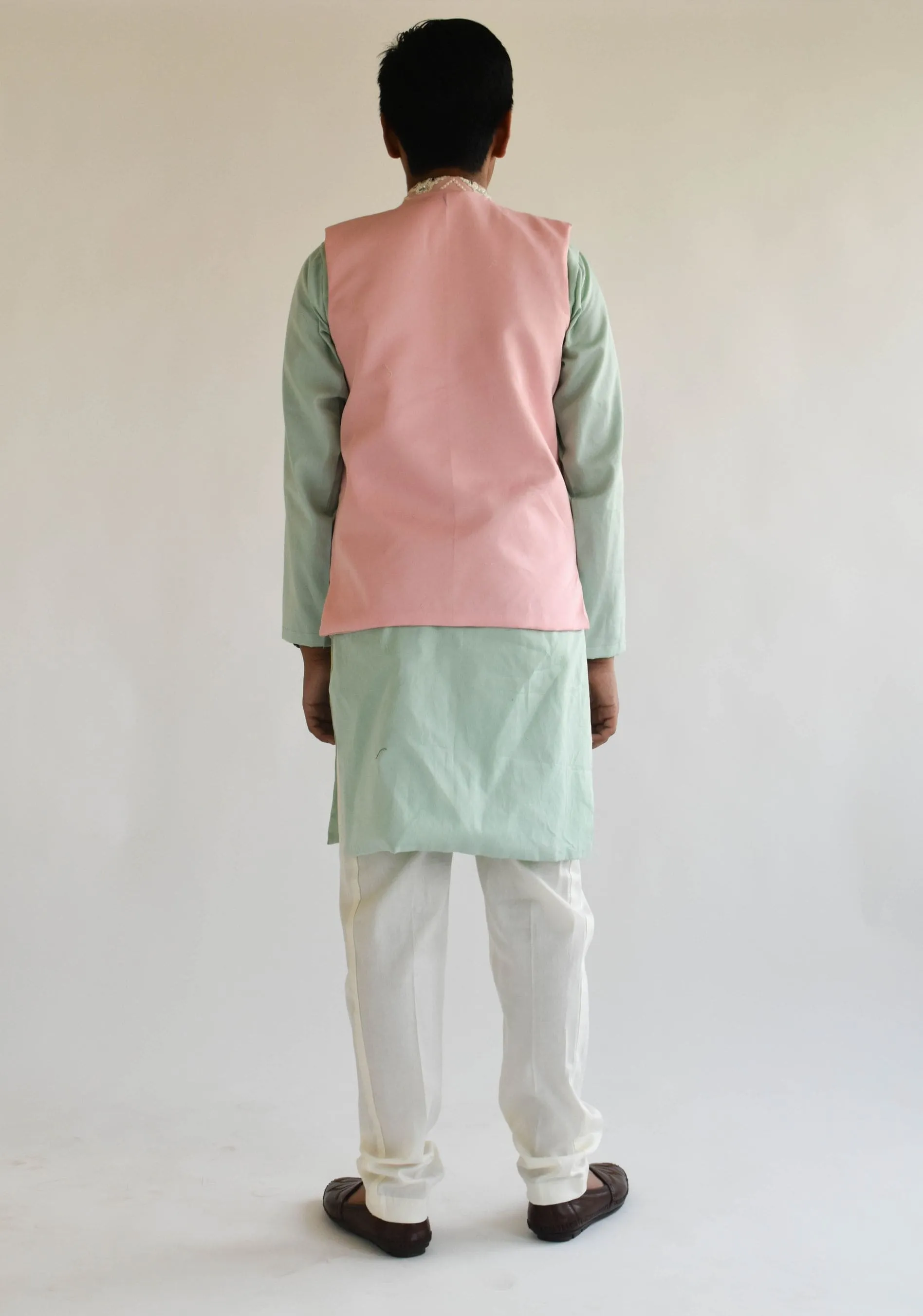 Pre Order:  Pink Gotta Jacket and Kurta Pant