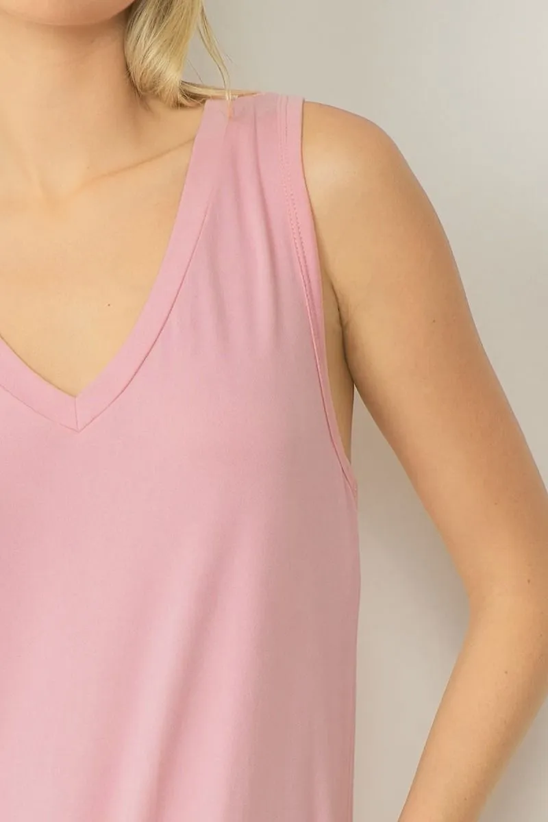 Preppy Pink Tank Dress