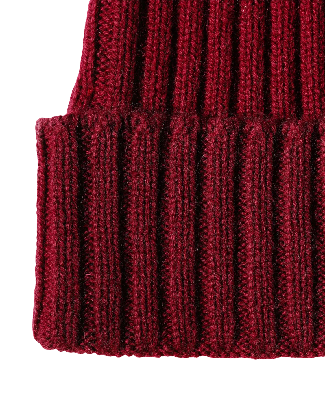 Pure Cashmere Ribbed Hat Bordeaux