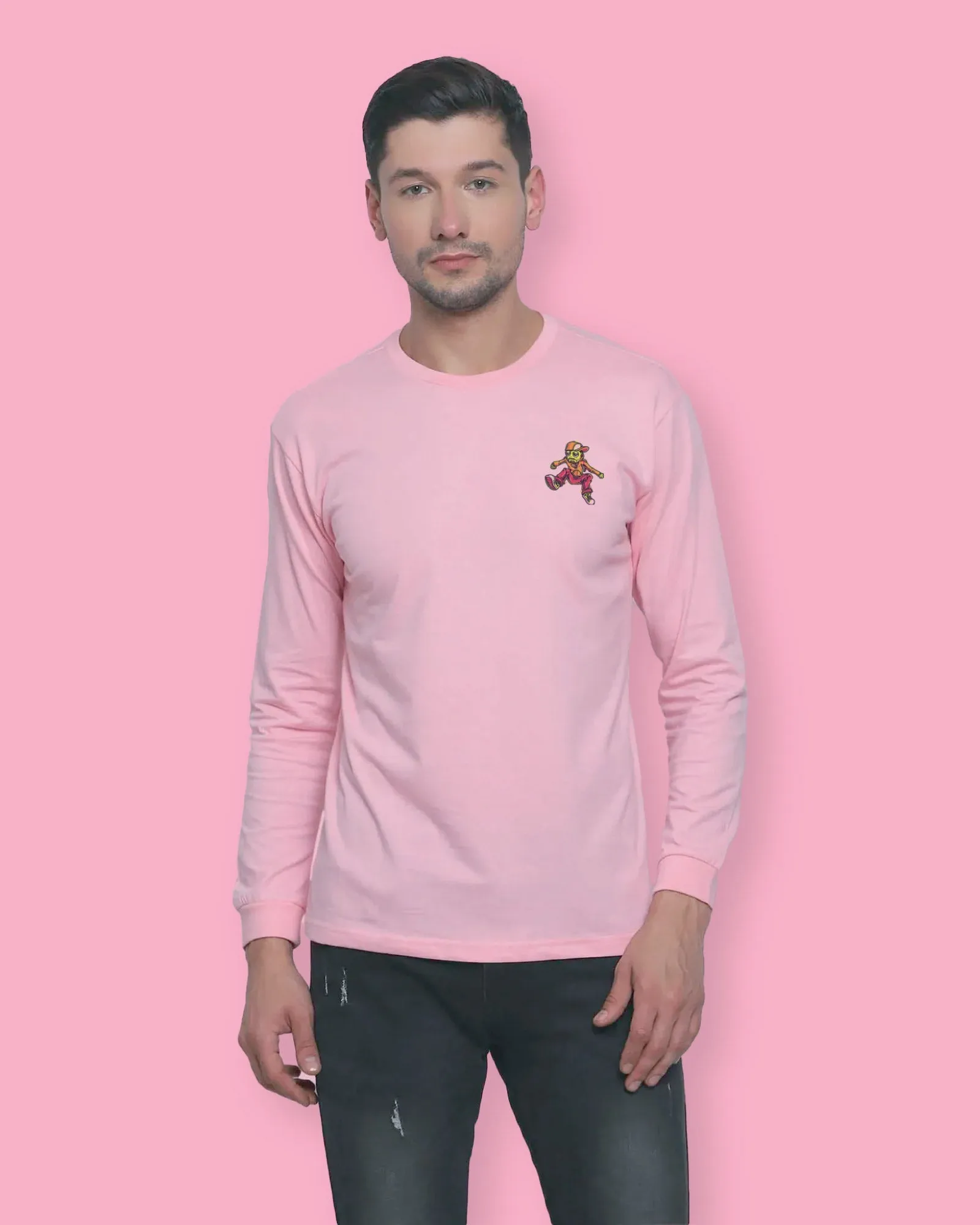 Robo Skater Full Sleeves: Baby Pink