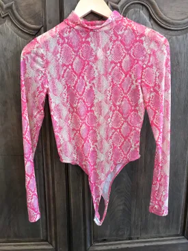 Sheer Hot Pink Bodysuit