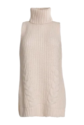 Taylr Tunic Sleeveless Turtleneck | Ivory