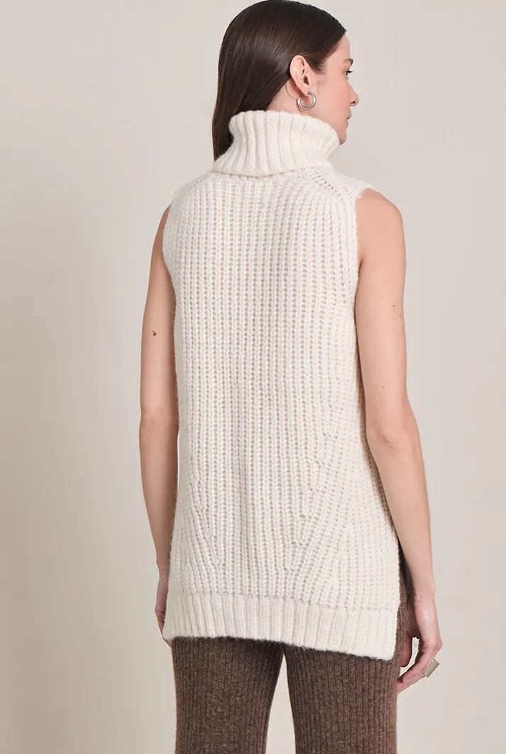 Taylr Tunic Sleeveless Turtleneck | Ivory